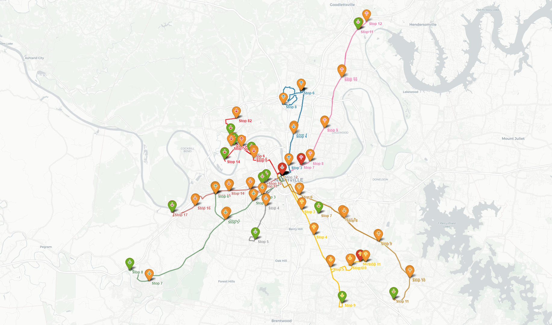 Nashville Transit Map